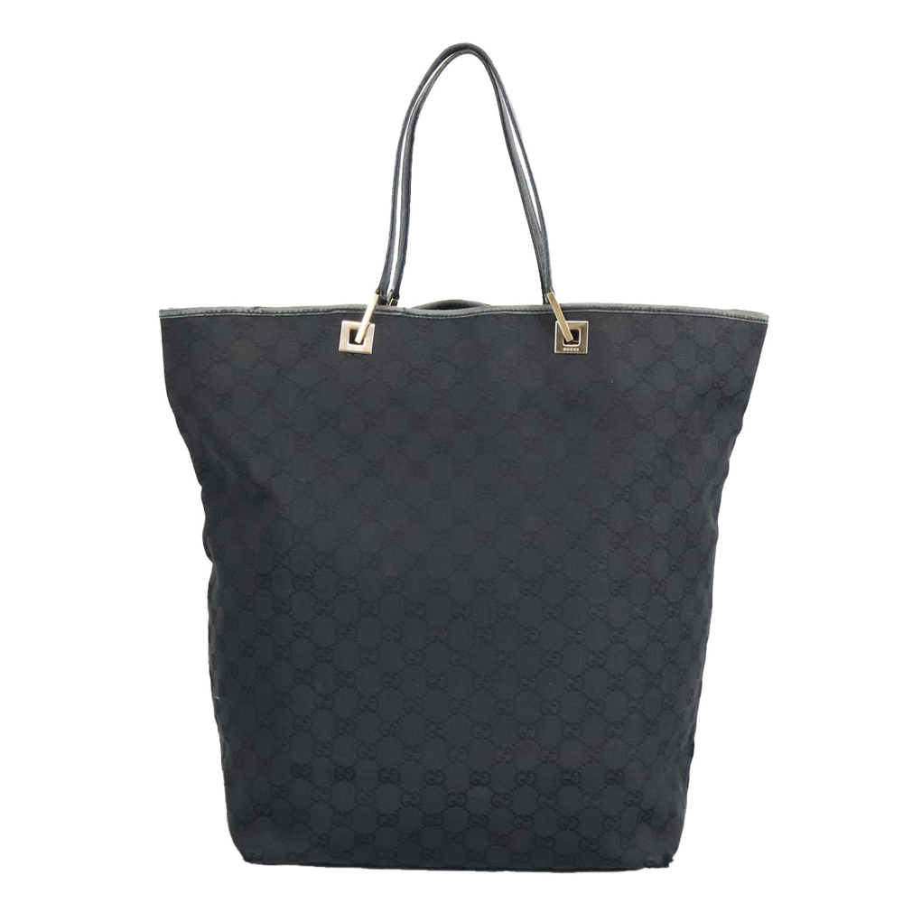 GUCCI GG Canvas Tote Bag Black Gold 002 1097 2404 Auth 97577 - Picture 13 of 16
